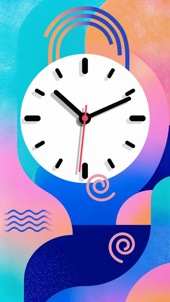 Th&egrave;me Aliz&eacute; - Horloge anim&eacute;e sur &eacute;cran vertical 9:16