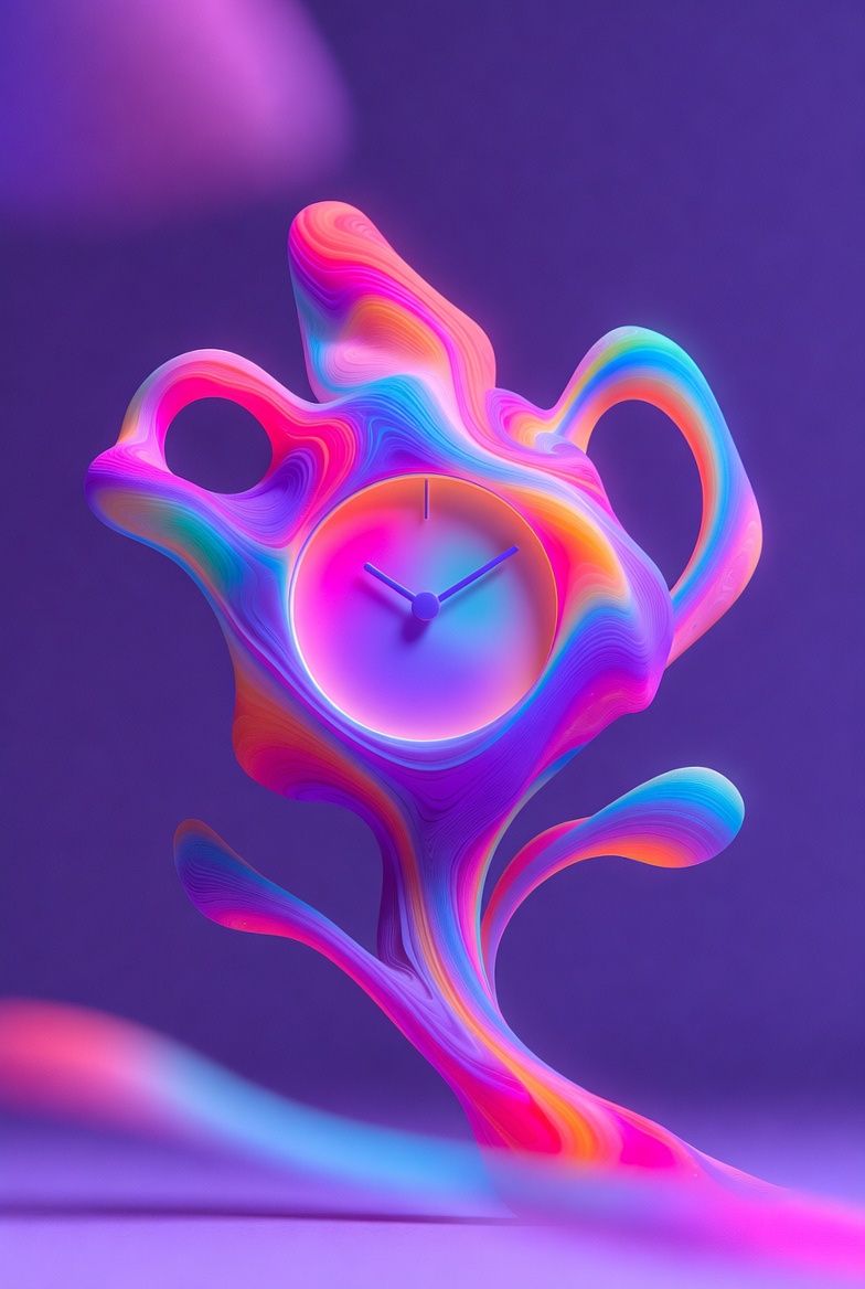 Th&egrave;me Abstrait - Formes fluides n&eacute;on