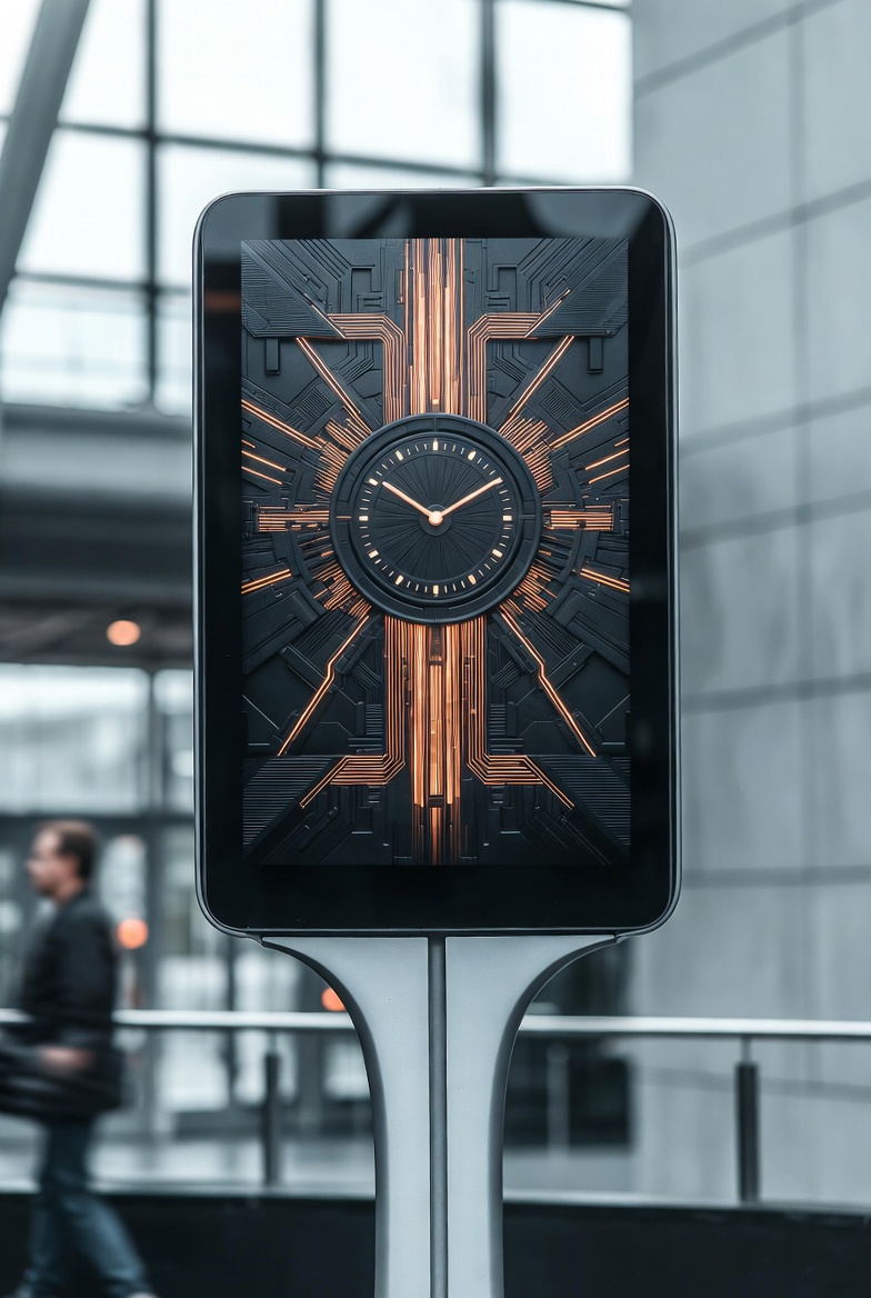 Thème Art Déco - Horloge analogique premium en 4K